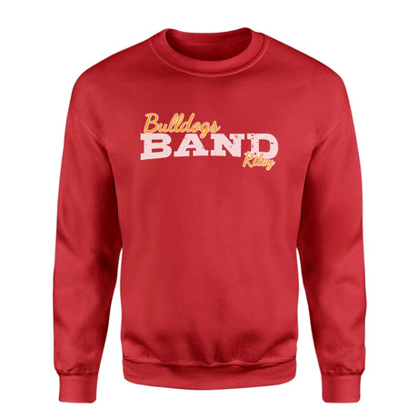 Custom Band Mascot and Musician Name on a Sweatshirt with a White Graphic