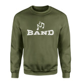 Basic Band with Musician Icon on a Sweatshirt with a White Graphic