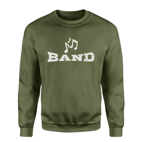 Basic Band with Musician Icon on a Sweatshirt with a White Graphic