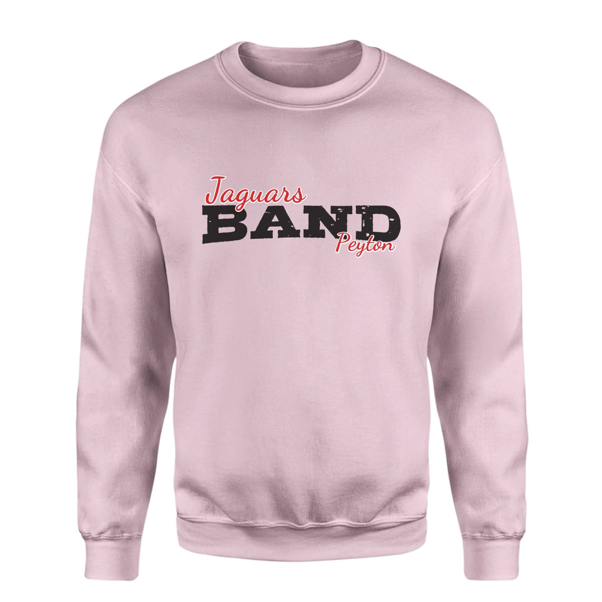 Custom Band Mascot and Musician Name on a Sweatshirt with a Black Graphic
