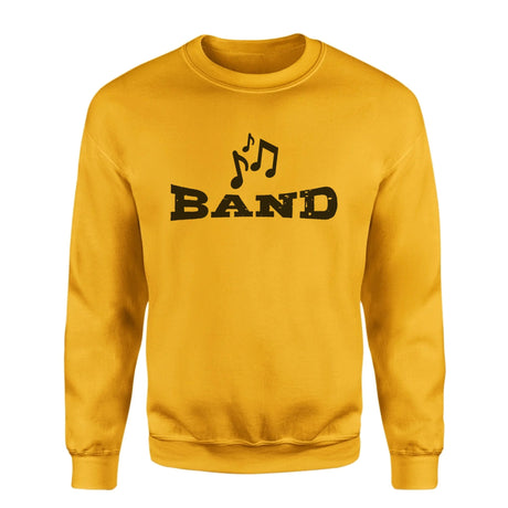 Basic Band with Musician Icon on a Sweatshirt with a Black Graphic
