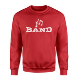 Basic Band with Musician Icon on a Sweatshirt with a White Graphic