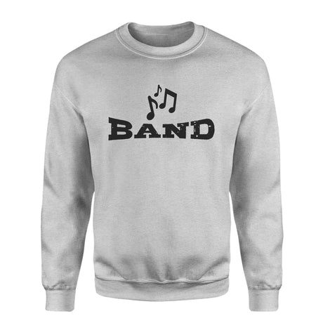 Basic Band with Musician Icon on a Sweatshirt with a Black Graphic