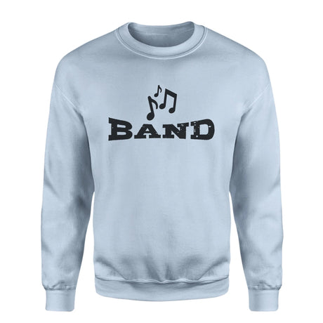 Basic Band with Musician Icon on a Sweatshirt with a Black Graphic