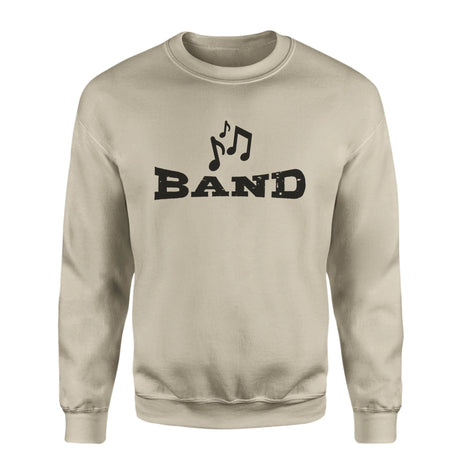Basic Band with Musician Icon on a Sweatshirt with a Black Graphic