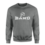 Basic Band with Musician Icon on a Sweatshirt with a White Graphic