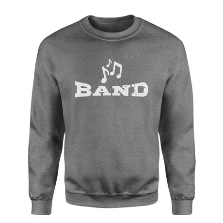 Basic Band with Musician Icon on a Sweatshirt with a White Graphic