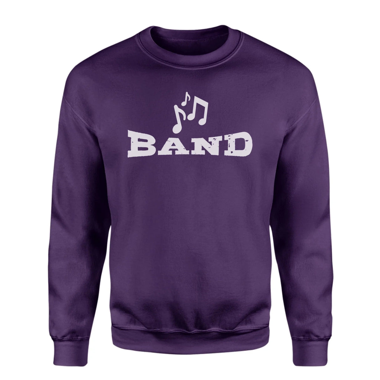 Basic Band with Musician Icon on a Sweatshirt with a White Graphic