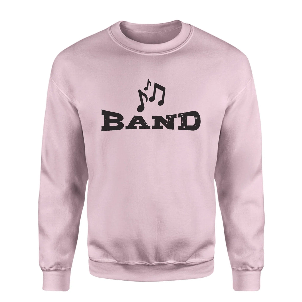 Basic Band with Musician Icon on a Sweatshirt with a Black Graphic