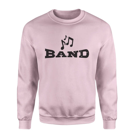 Basic Band with Musician Icon on a Sweatshirt with a Black Graphic