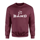 Basic Band with Musician Icon on a Sweatshirt with a White Graphic