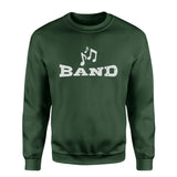 Basic Band with Musician Icon on a Sweatshirt with a White Graphic