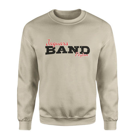 Custom Band Mascot and Musician Name on a Sweatshirt with a Black Graphic