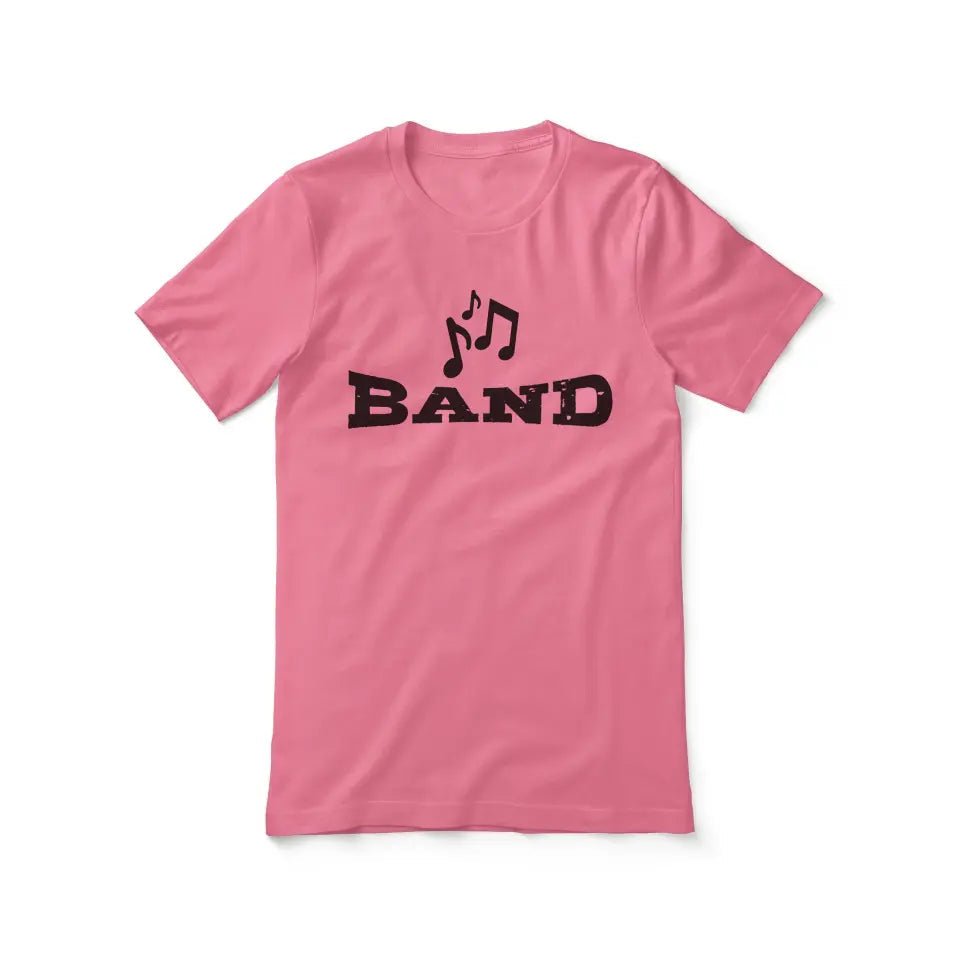 Basic Band with Musician Icon on a Unisex T-Shirt with a Black Graphic