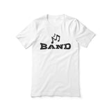 Basic Band with Musician Icon on a Unisex T-Shirt with a Black Graphic