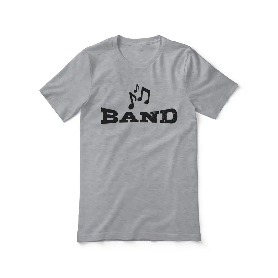 Basic Band with Musician Icon on a Unisex T-Shirt with a Black Graphic