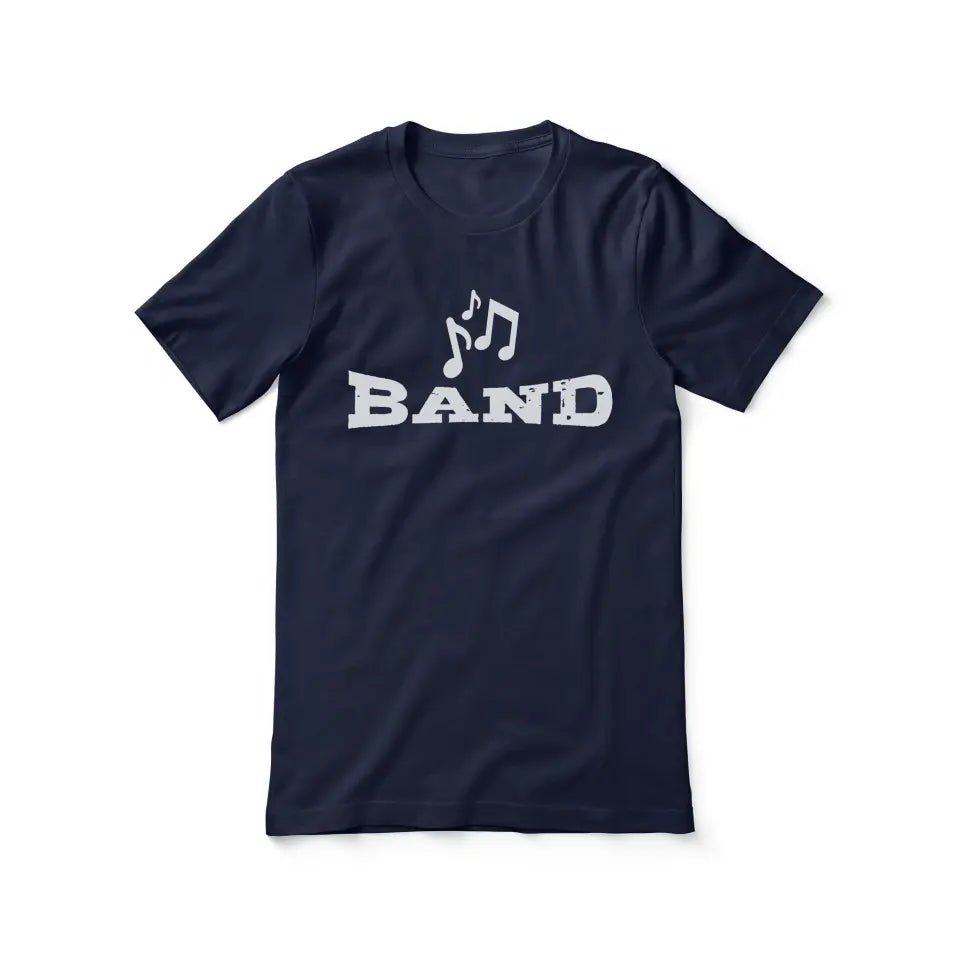 Basic Band with Musician Icon on a Unisex T-Shirt with a White Graphic