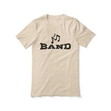 Basic Band with Musician Icon on a Unisex T-Shirt with a Black Graphic