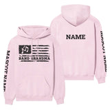 Band Grandma Horizontal Flag With Musician Name on a Hoodie with a Black Graphic