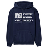 Band Grandma Horizontal Flag on a Hoodie with a White Graphic