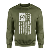 Band Grandma Vertical Flag on a Sweatshirt with a White Graphic