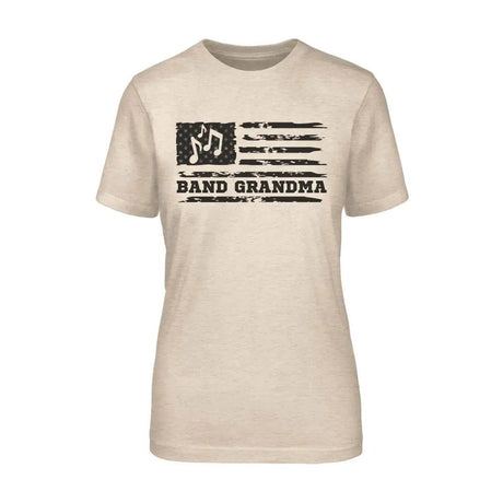 Band Grandma Horizontal Flag on a Unisex T-Shirt with a Black Graphic