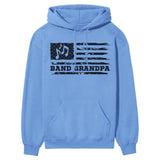 Band Grandpa Horizontal Flag on a Hoodie with a Black Graphic