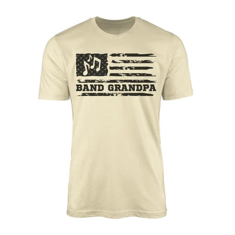 Band Grandpa Horizontal Flag on a Men's T-Shirt with a Black Graphic