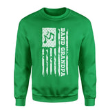 Band Grandpa Vertical Flag on a Sweatshirt with a White Graphic