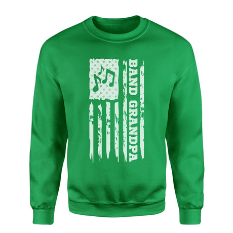 Band Grandpa Vertical Flag on a Sweatshirt with a White Graphic