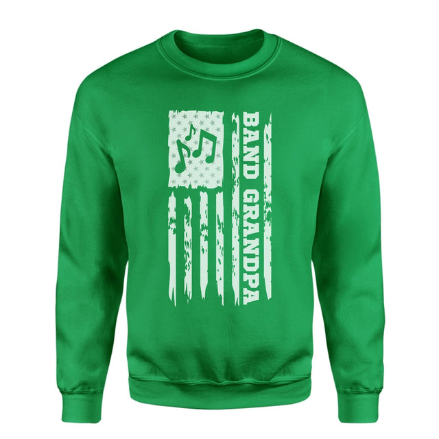 Band Grandpa Vertical Flag on a Sweatshirt with a White Graphic