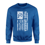 Band Grandpa Vertical Flag on a Sweatshirt with a White Graphic
