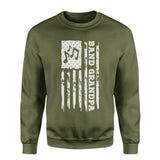 Band Grandpa Vertical Flag on a Sweatshirt with a White Graphic