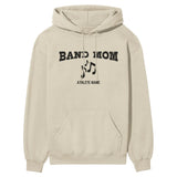 Band Mom with Musician Icon and Musician Name on a Hoodie with a Black Graphic