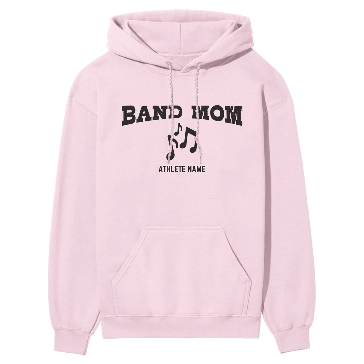 Band Mom with Musician Icon and Musician Name on a Hoodie with a Black Graphic