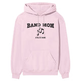 Band Mom with Musician Icon and Musician Name on a Hoodie with a Black Graphic