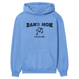 Band Mom with Musician Icon and Musician Name on a Hoodie with a Black Graphic