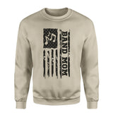 Band Mom Vertical Flag on a Sweatshirt with a Black Graphic