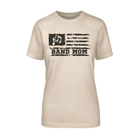 Band Mom Horizontal Flag on a Unisex T-Shirt with a Black Graphic