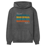 Personalized Baseball Baseball Baseball on a Hoodie With Mascot and Baseball Player Name on a Hoodie