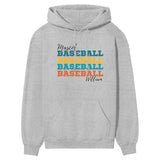 Personalized Baseball Baseball Baseball on a Hoodie With Mascot and Baseball Player Name on a Hoodie