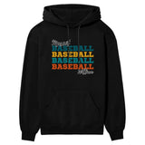 Personalized Baseball Baseball Baseball on a Hoodie With Mascot and Baseball Player Name on a Hoodie