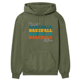 Personalized Baseball Baseball Baseball on a Hoodie With Mascot and Baseball Player Name on a Hoodie