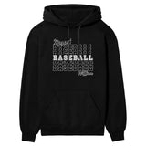 Custom Baseball on a Sweatshirt With Mascot and Baseball Player Name on a Hoodie