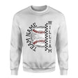 Personalized Baseball on a Sweatshirt With Team and Baseball Player Name on a Sweatshirt