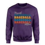 Personalized Baseball Baseball Baseball on a Sweatshirt With Mascot and Baseball Player Name on a Sweatshirt