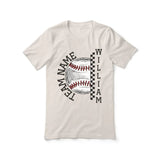 Personalized Baseball Shirt With Team and Baseball Player Name on a Unisex T-Shirt