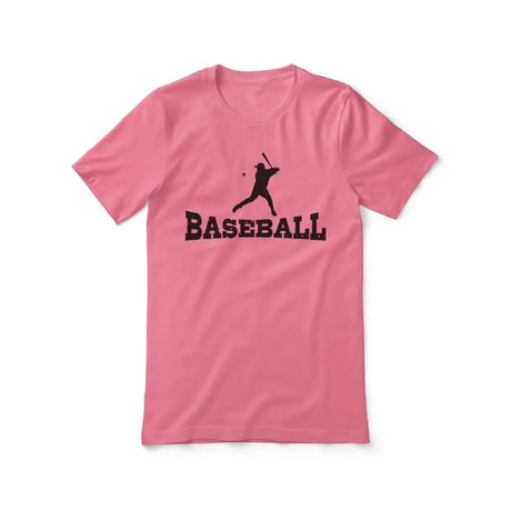 Basic Baseball with Baseball Player Icon on a Unisex T-Shirt with a Black Graphic