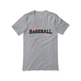 Custom Baseball Mascot and Baseball Player Name on a Unisex T-Shirt with a Black Graphic