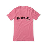 Custom Baseball Mascot and Baseball Player Name on a Unisex T-Shirt with a Black Graphic